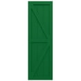 thumbnail image 5 of Ekena Millwork 18"W x 34"H True Fit PVC Two Equal Panel Farmhouse Fixed Mount Shutters w/ Z-Bar, Viridian Green (Per Pair - Hardware Not Included), 5 of 9