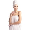 thumbnail image 6 of Fishers Finery Women's EcoFabric Terry Cloth Spa Package; Body Wrap & Hair Towel (Pink), 6 of 6