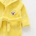 thumbnail image 5 of Hessimy Girls Fleece Hooded Robes, Warm Printed Bath Robe For Kids Soft Fuzzy Bathrobe For Gifts Fall Winter Toddler Pajamas Sleepwear (Yellow,13-14 Years), 5 of 6