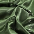 thumbnail image 3 of 2 Pack Silky Satin California King Pillowcases for Hair and Skin, Super Soft and Cooling Pillow Cases with Envelope Closure, 20x40 Inches, Olive Green​, 3 of 7