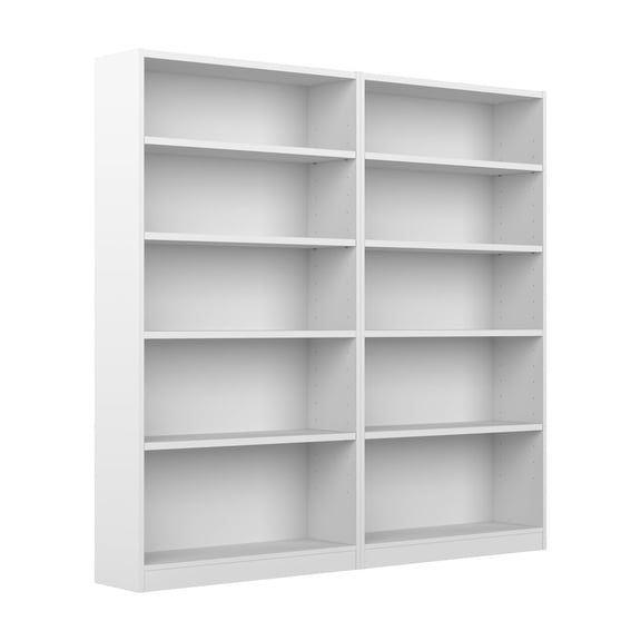 Bush Furniture Universal 5 Shelf Bookcase Set of 2