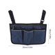 thumbnail image 3 of Bolsa de almacenamiento para reposabrazos de silla de ruedas organizador de gran capacidad, caddie de poliéster de varios bolsillos, para la mayoría de sillas de ruedas y andadores, negro morado, 3 of 6