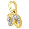 thumbnail image 2 of 14k Yellow Gold, Mini Infinity Symbol Pendant Charm Created CZ Crystals 8mm NO Necklace, 2 of 5