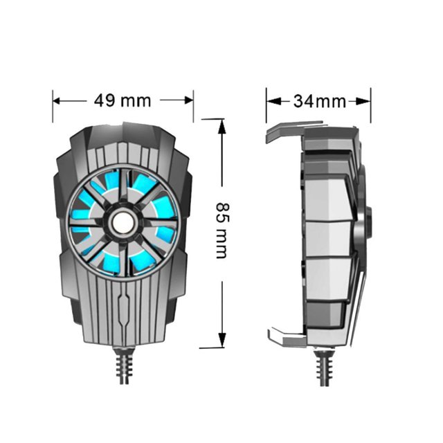 Enfriador de teléfono móvil Ventilador de enfriamiento Soporte para gamepad Soporte para ventilador Radiador