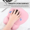 thumbnail image 2 of Alfombrilla de ratón con reposamuñecas ergonómico, alfombrilla de ratón con relleno de espuma viscoelástica, texturizada, resistente al desgaste, lavable, color rosa, 2 of 5