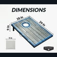 thumbnail image 2 of Hathaway LED Cornhole Set with Rustic Target Boards and 8 Bean Toss Bags, Lighted Target Areas, Carry Handles for Portability – Blue/White, 2 of 7