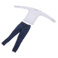 thumbnail image 4 of Traje de acción 1/6 mujer soldado Zulema suéter casual y jeans color blanco azul, 4 of 8