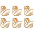 thumbnail image 1 of Napkin Rings Set Of 6, Hollow Napkin Ring Holder for Table Decoration, 1 of 5
