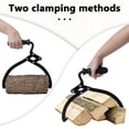 thumbnail image 3 of Double Claw Handheld Log Tongs with Non-Slip Grip, Log Lifting, Handling, Dragging Carrying Tool, Black 10inch/16inch/20inch, 3 of 7