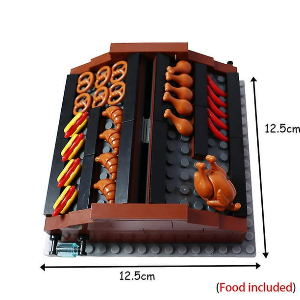 Food City Blocks Moc Bakery Shop Store Classic Building Bricks Market Bread Dessert Food