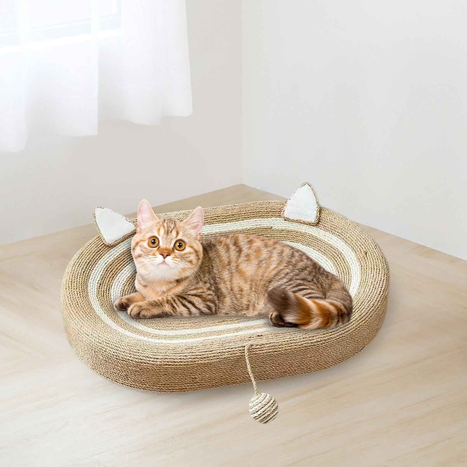 Cat Scratcher Cardboard, Cat Scratch Pad Bowl Behavior Furniture Protector, Design Oval Cat Scratch Pad Cat Scratching Board for Indoor Lounge