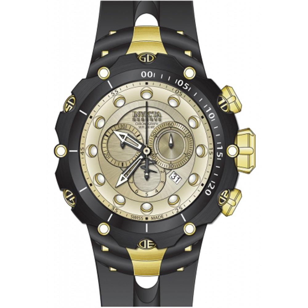 Invicta Men's 80480 Venom Quartz Chronograph Champagne Dial Polyurethane Watch