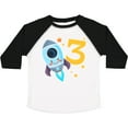 thumbnail image 3 of Inktastic Rocket Space Ship Happy Third Birthday Boys or Girls Toddler T-Shirt, 3 of 5