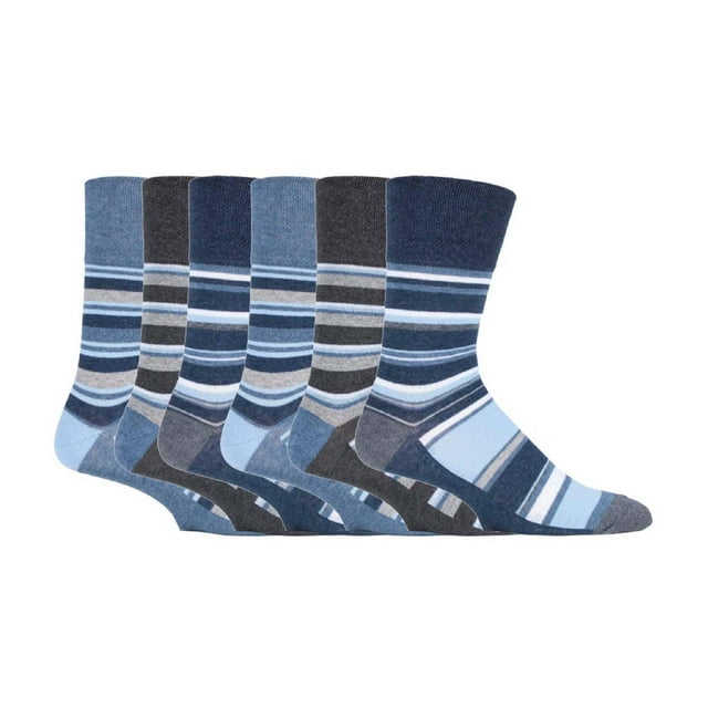 Gentle Grip - 6 Pairs Mens Gentle Grip Non Elastic Socks