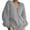 Grey, variant on Women's V Neck Knit Cardigan Casual Loose Fit Open Front Sweater Soft Blend Comfortable Fall Winter Fashion