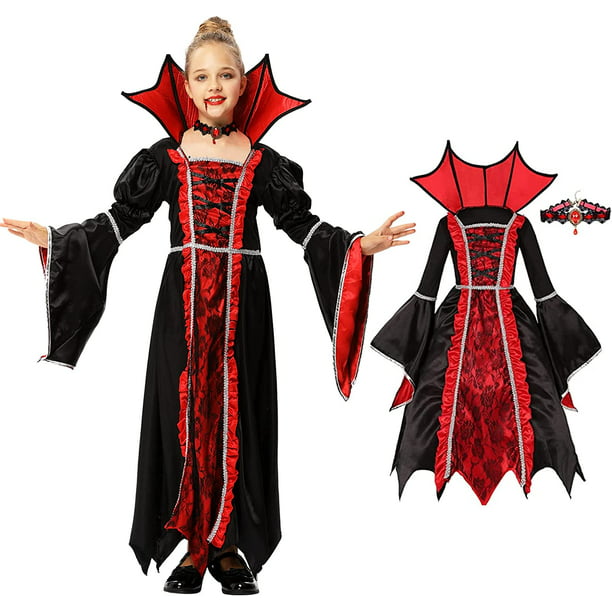 Royal Vampire Costume for Girls,Victorian Vampiress Queen Dress Up ...