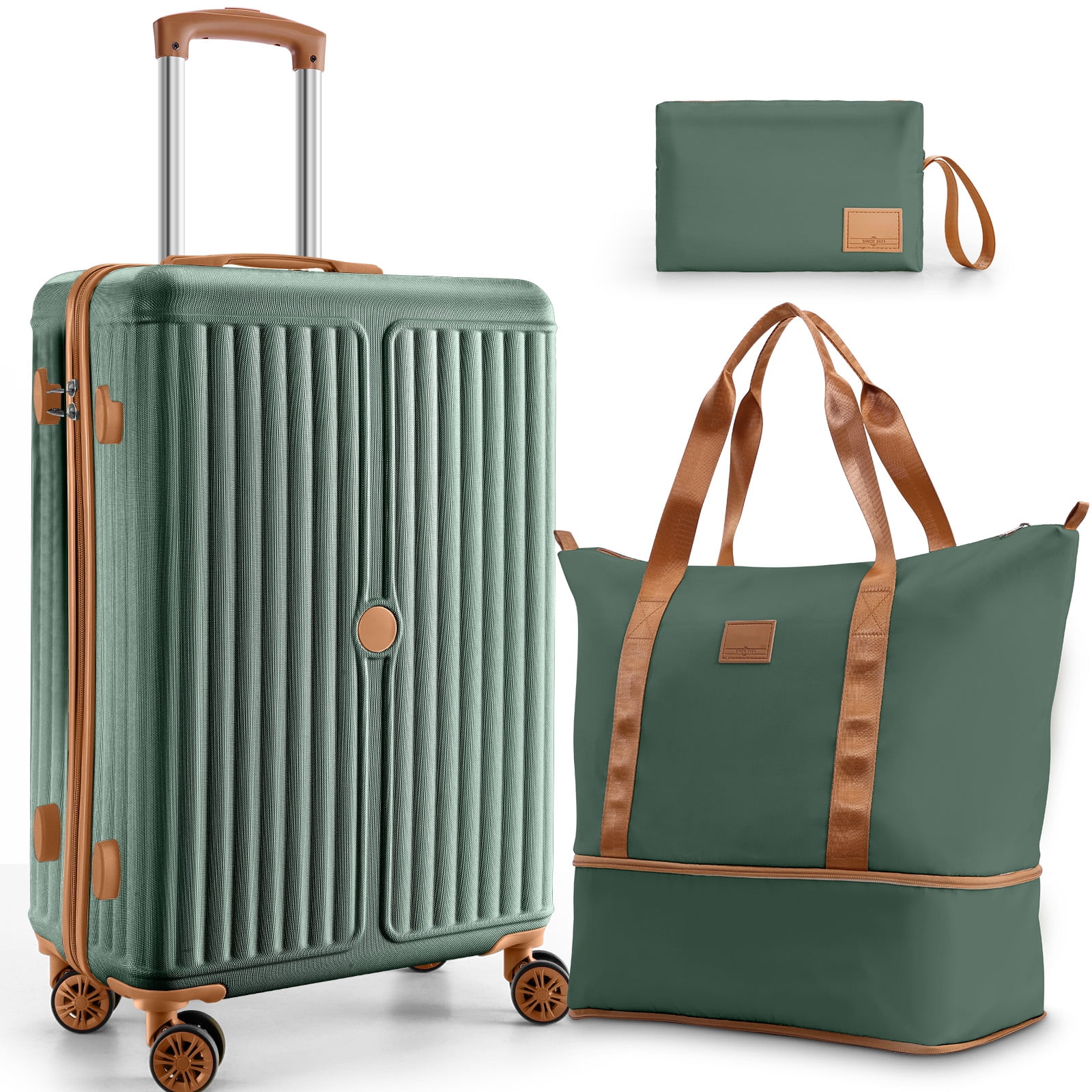 HOTEEL 3 Piece Carry On Luggage Sets,Lightweight Travel Suitcase Set with TSA Lock & Spinner Wheels(20in)