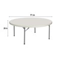 thumbnail image 3 of Hampden Furnishings Baldwin Collection 71" Plastic/Steel Round Folding Table, Grey, 3 of 4