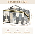 thumbnail image 4 of FORMRS Makeup Bag Travel Cosmetic Organizer for Women Fold Flat Zipper Pouch with Handle, Blue Cute Cats, 4 of 8