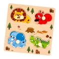 thumbnail image 1 of Rompecabezas de lápiz de madera, tablero de combinación de formas, habilidades motoras finas cognitivas, juguete educativo, juegos de memoria para exc animal, 1 of 9