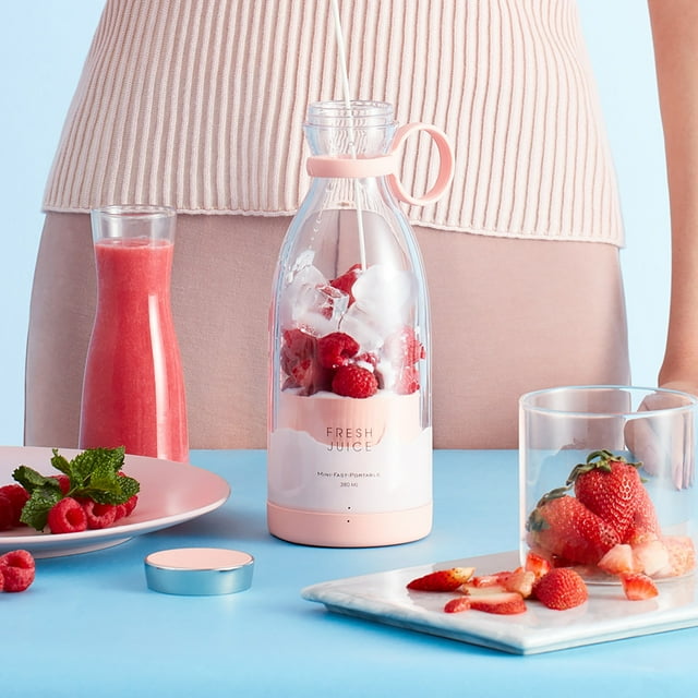 Tdoenbutw Clearance Portable Electric Fruit Juicing Cup Rechargeable Juicer Fruit And Vegetable Machine Pink