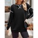 thumbnail image 5 of Sudaderas de Mujer de Larga, Cuello Redondo, Estilo Pullover, Ideales para Otoño e Invierno. con Cremallera Lateral, Perfectas para Salir. Negro L, 5 of 10