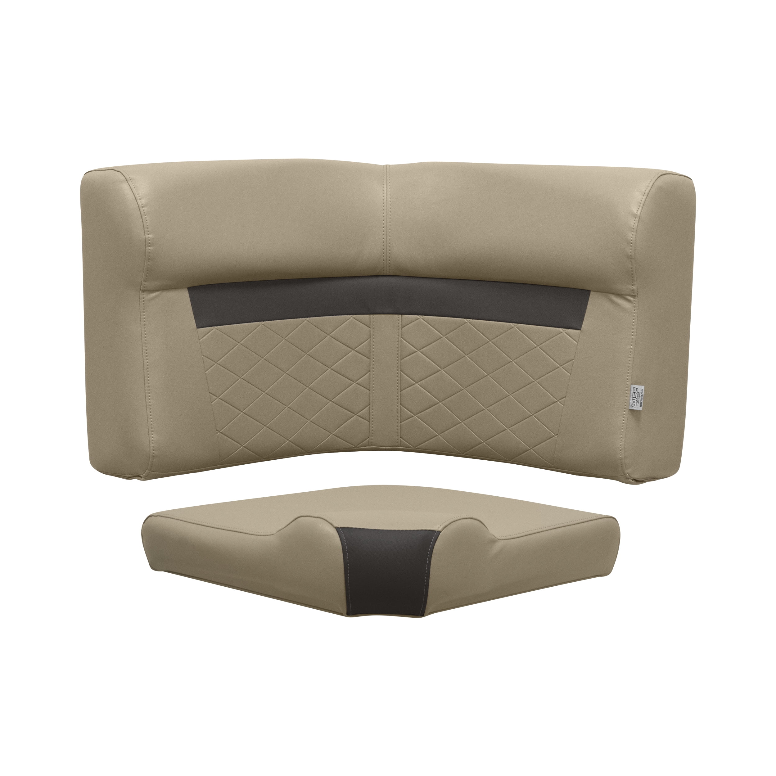Wise DLX133-1900 DLX Series Pontoon Corner Cushion Set - Neutral / Meteor