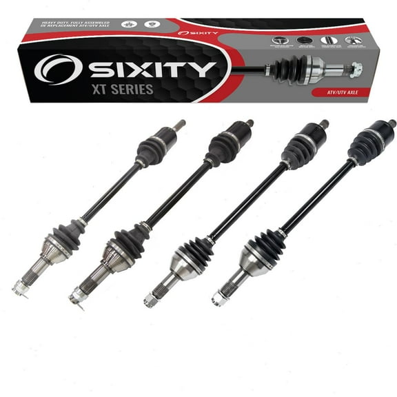 4 pc Sixity XT Front Rear Left Right Axles compatible with Can-Am Defender DPS HD5 2017-2021