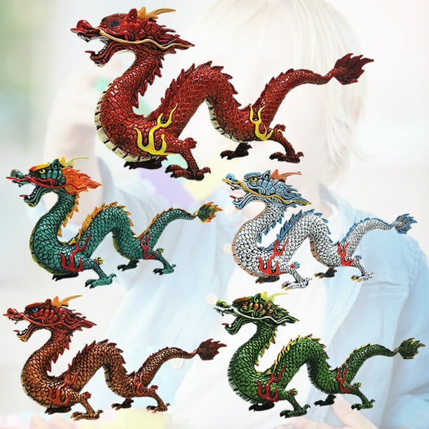 Gwong Juguete Dragon Model Fine Workmanship Ornament Trendy Chinese Feng Shui Dragon Statue para la decoración del hogar Gwong 30011778