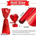 thumbnail image 4 of PMU (2) Gift Wrap Mylar Roll Metallic Red 2-sided, 24 Inches X 8.3 Ft Roll 1.4 Mil Highly Reflective Mylar Film, Great for Gifts, Birthdays, Christmas, Baskets, Arts & Crafts, 4 of 6