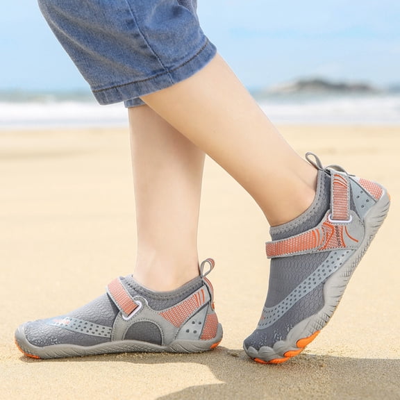 Djtdsds Kids Barefoot Water Shoes Breathable Mesh Adjustable Strap Non- Aqua Socks Size:6.5