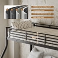 thumbnail image 6 of Black Twin Over Full Metal Bunk Bed Frame with Safety Guardrail & Ladder, Sturdy Steel Bed, Noise-Free, No Box Spring Needed for Bedroom Dorm, 6 of 8