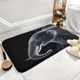 thumbnail image 5 of Elephant Printed Black Bath Rug Non-Slip Soft Microfiber Bathroom Rugs Washable Bathmat, Funny Animal Decor for Tub Shower Room Floor, 24x16 Mat, 5 of 8