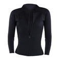 thumbnail image 1 of Veste de Combinaison pour Femmes Fermeture Éclair avant pour Plongée Natation Noir, 1 of 4