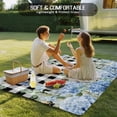 Blue Hydrangea Outdoor Rug, Rustic Summer Blue Floral Butterfly Black ...