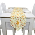 thumbnail image 3 of EREHome Cute Fox Yellow Table Runner Decoration Kitchen Floral Print Table Runners for Home Coffee Kitchen Dining Table 13x90 inches, 3 of 4