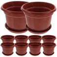 thumbnail image 1 of FESTFENDS 10Ud Macetas Plásticas Reutilizables Para Jardinería Con Drenaje En Color Oscuro, 1 of 6