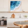 thumbnail image 6 of Blue Beach Coastal Wall Art Painting on Canvas, Summer Ocean Seaside Nautical Canvas Art Home Prints Wall Art Framed Modern Artwork for Living Room Bedroom Wall Decor 16x16in, 6 of 9