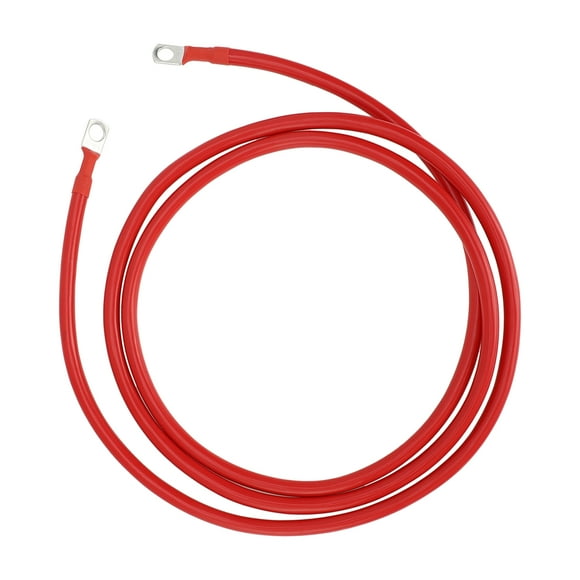 1 Pc Battery Inverter Cable 6 AWG Gauge 6FT 5/16" Lug Battery Cable Universal for Car Vehicle Boat RV Solar Tinned Copper Red