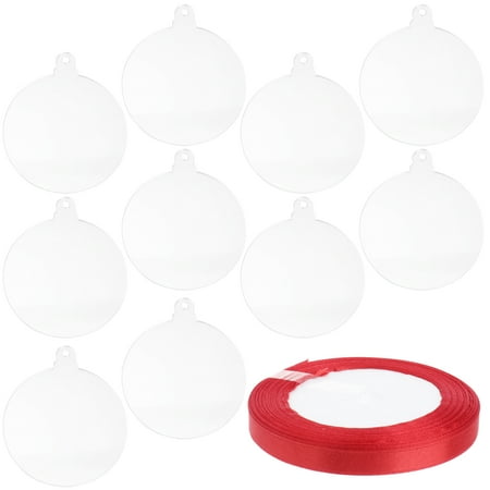 

10pcs Christmas Arylic Pendants Home Decorative Hand Painted DIY Pendants