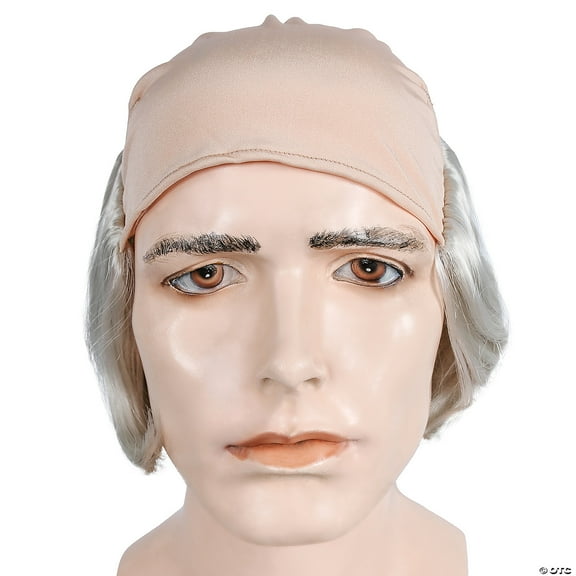 Bald Short Wig Gray Costume Theatre Cosplay Halloween Adult Hair Cap