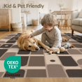 thumbnail image 4 of ODIKA 4'x6' Warm Earth Tones Geometric Washable Area Rug Modern Abstract Pattern with Dynamic Shapes for Bedroom, Reading Nook, Pet Friendly & Non-Shedding, 4 of 7