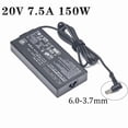 thumbnail image 2 of AC Laptop Power Adapter Charr  20V 7.5A 150W 6.0X3.7mm  For  TUF FX505D FX505DT FX505DU ROG Strix Scar III G531GD G531GT, 2 of 9