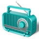 thumbnail image 1 of Radio AM FM portátil Audiocrazy con Bluetooth y altavoz verde, 1 of 7
