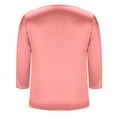 thumbnail image 7 of yillto 3/4 Sleeve Tops for Womens Satin Casual Dressy Round Neck Silky T Shirt Business Blouse S-XXL, 7 of 7