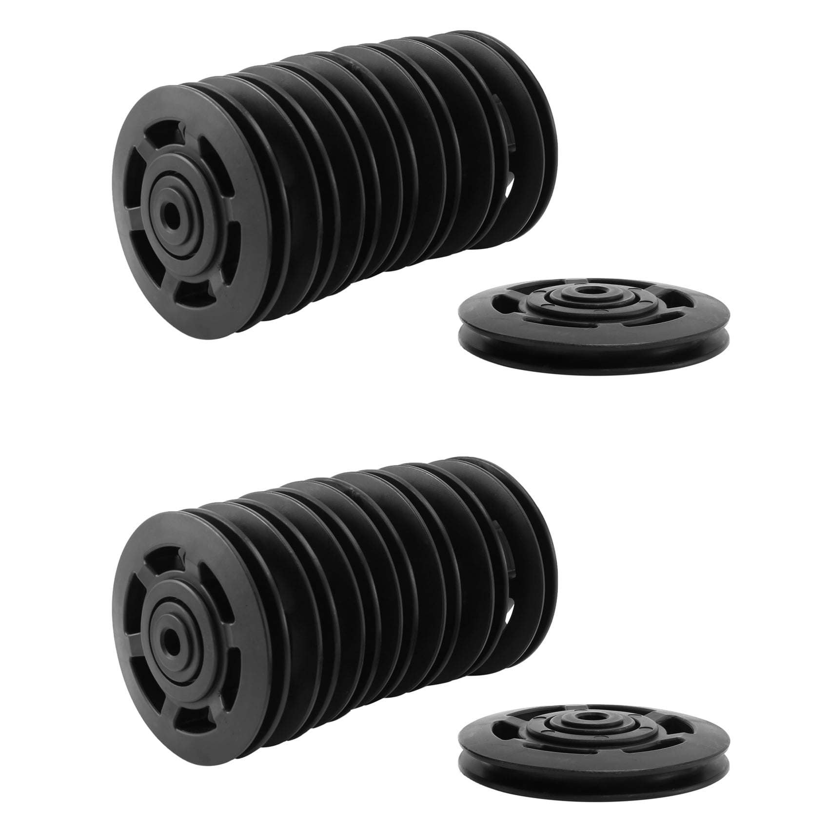 16Pcs 95mm Black Bearing Pulley Wheel Cable Gym Equipment Part