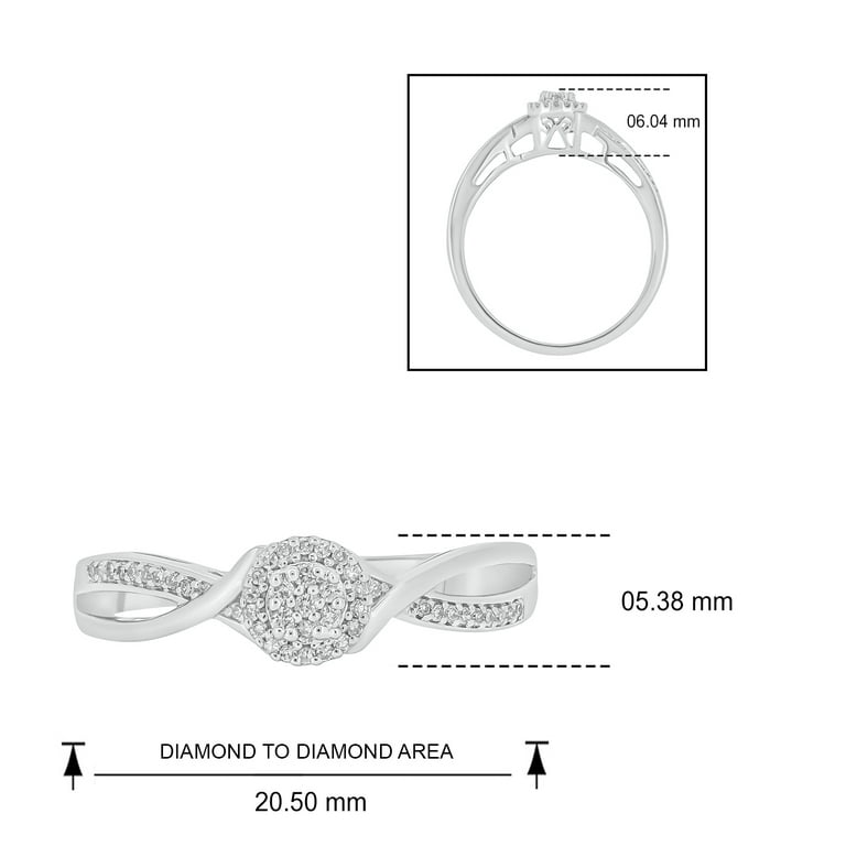 Circle promise ring shop with engagement ring inside