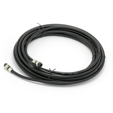 30' Feet, Black RG6 Coaxial Cable - Made in the USA - with rubber booted - weather proof - outdoor rated Connectors, F81 / RF, Digital Coax for CATV, Antenna, Internet, & Satellite