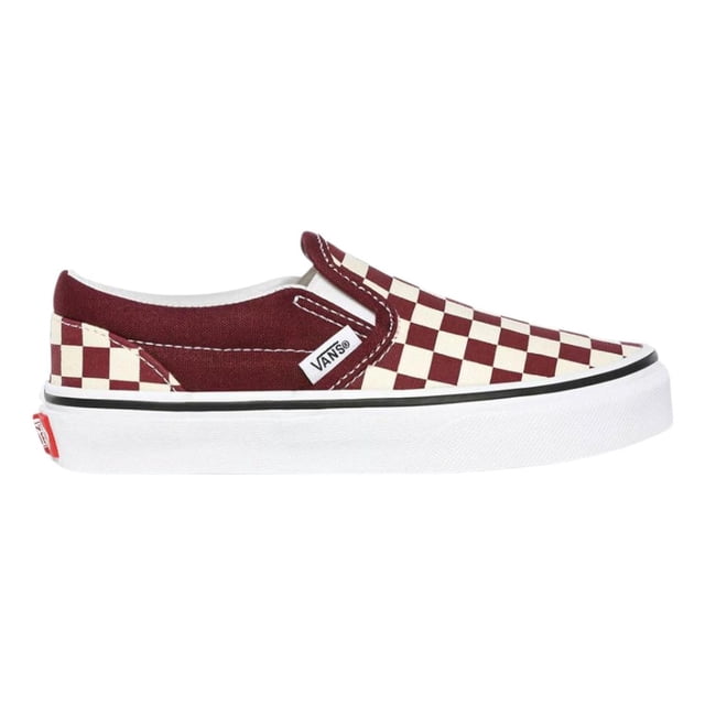 Tenis Vans Niños Infantil Slip On Cuadros Blanco Rojo Casual rojo 17 MX