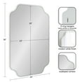 thumbnail image 2 of Kate and Laurel Plumley Modern Scalloped Wall Mirror, 24 x 36, White, Transitional Contemporary Mirror with Soft Scallops and Slim Frame for Stunning Wall Decor, 2 of 8